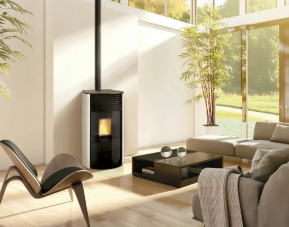 Bricosol Estufa De Pellets Helen Steel 10 Negro De Ferlux_1