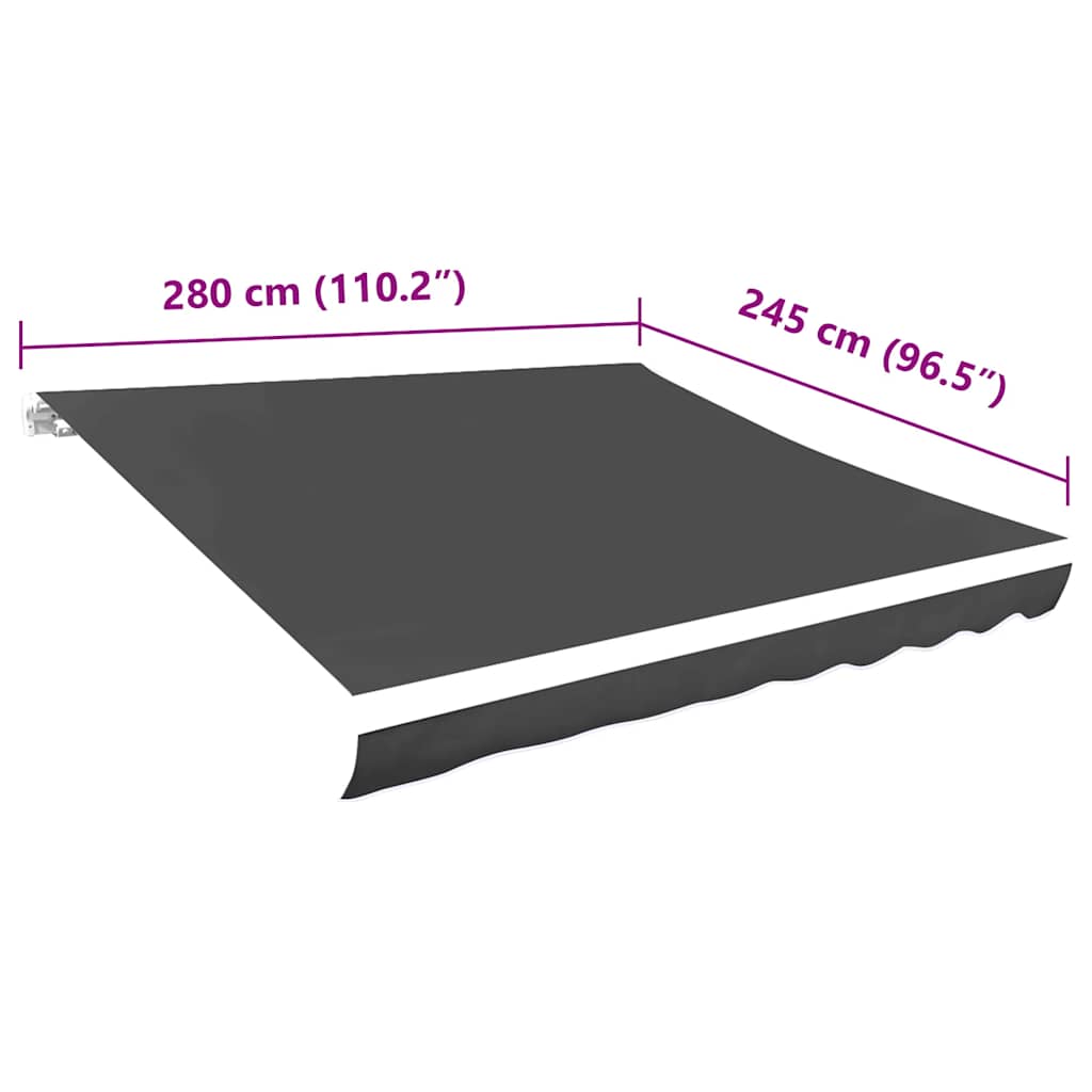 Tela De Repuesto Para Toldo Gris 3x2,5 M Poliéster_4