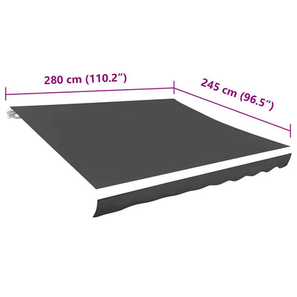 Tela De Repuesto Para Toldo Gris 3x2,5 M Poliéster_4