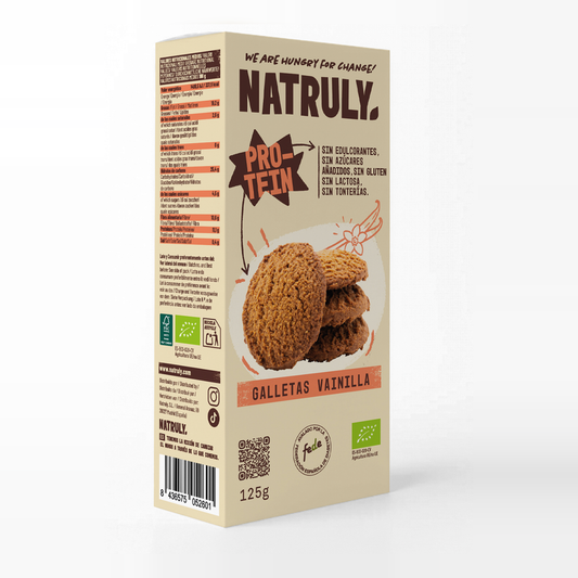 Galletas Proteicas BIO sabor Vainilla Natruly 125 g