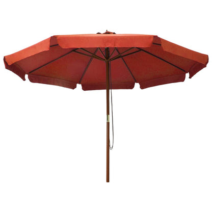 Vidaxl Sombrilla De Jardín Con Palo De Madera Terracota 330 Cm_1