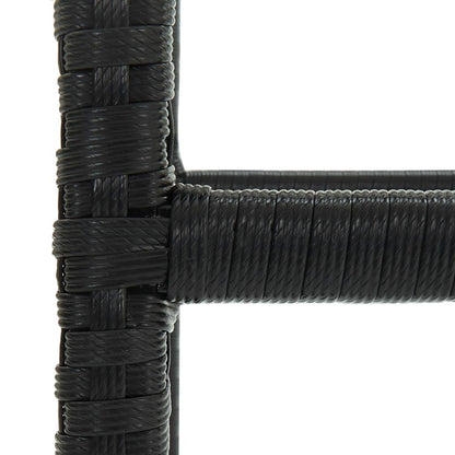 Taburetes De Cocina Con Cojines 4 Uds Ratán Sintético Negro_5