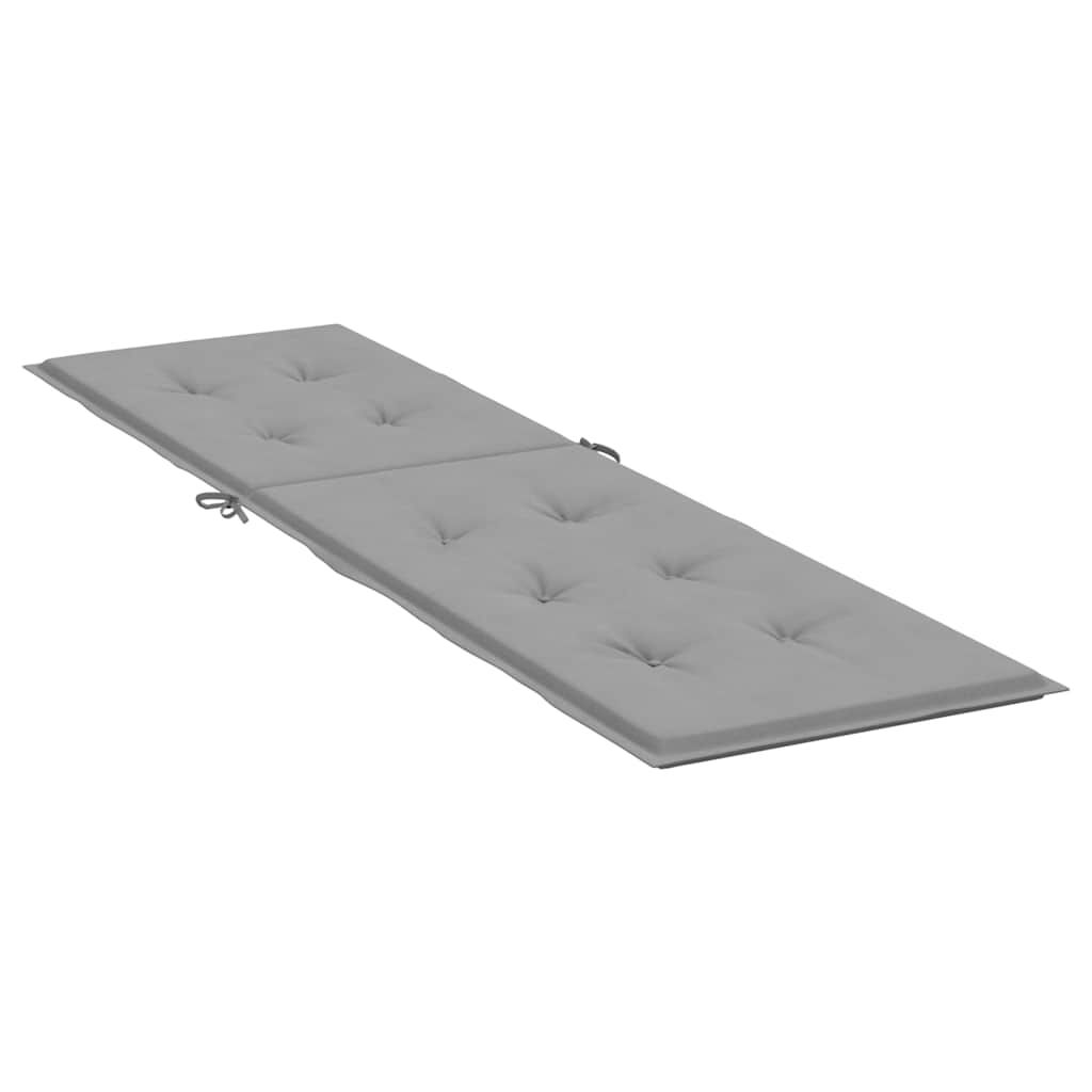 Vidaxl Cojín Para Tumbona Gris (75+105)x50x4 Cm_3