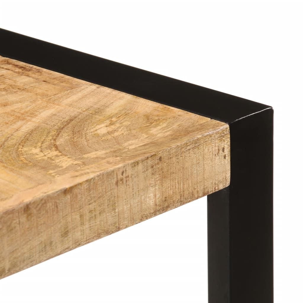 Mesa De Comedor Madera Maciza De Mango Rugoso 120x55x76 Cm_2