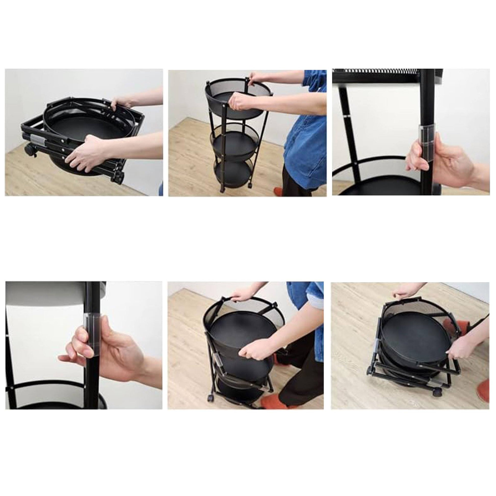 Carro De Cocina Plegable Con Ruedas Ø37x88cm - Well Home_2