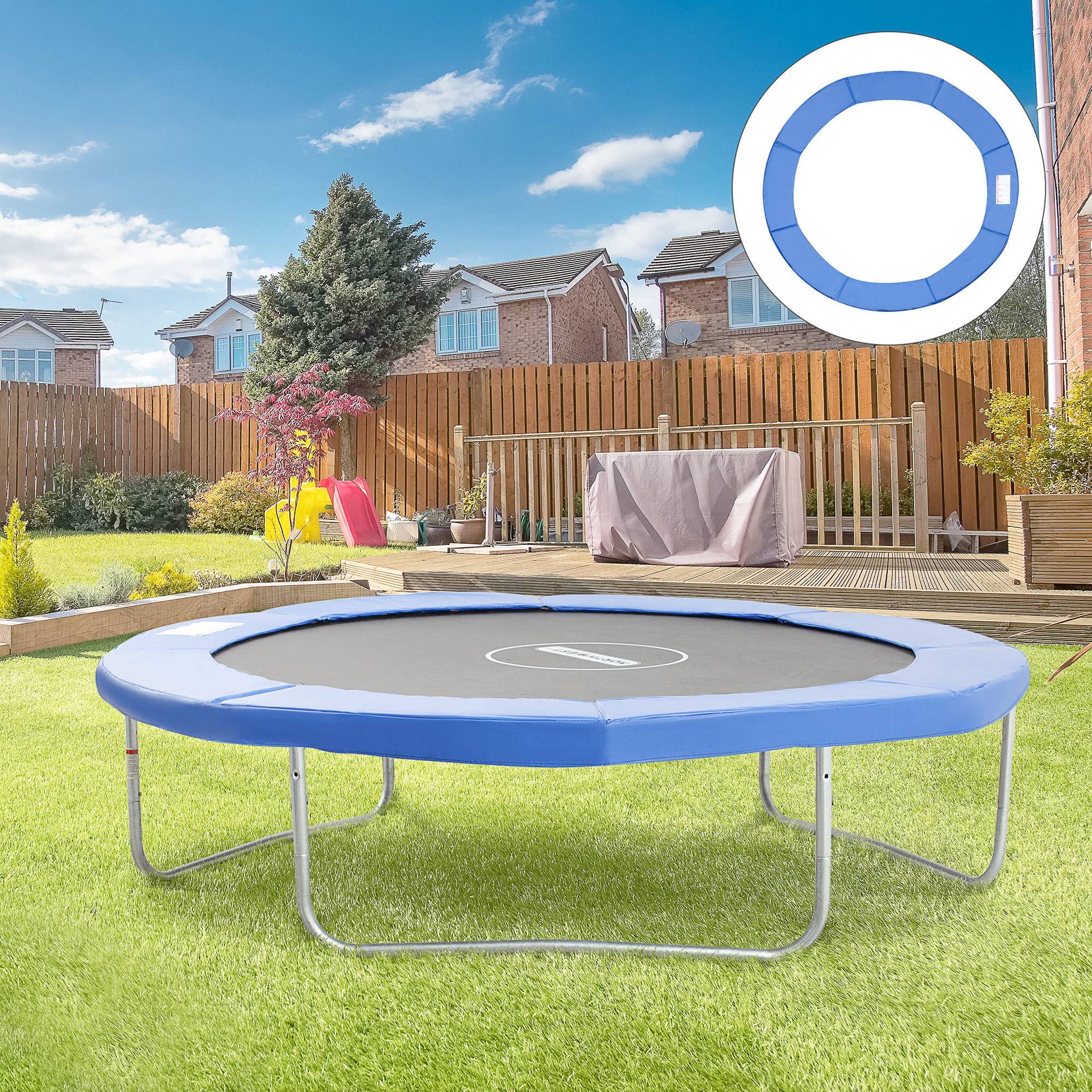 Homcom Cubierta Protectora Para Borde De Cama Elástica Trampolín Medidas_1