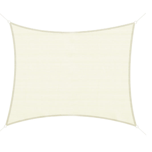 Outsunny Toldo De Vela Sombrilla Parasol Rectángulo Tejido De Poliester 185 G/m²_0