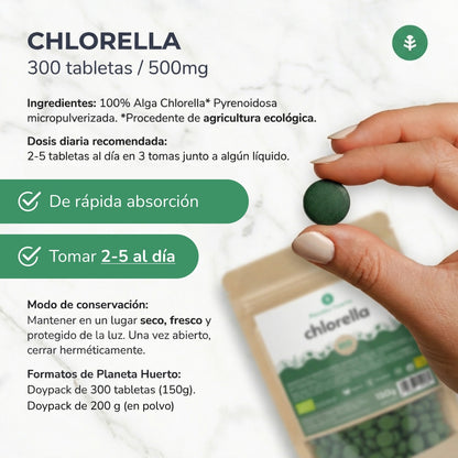 Chlorella BIO Planeta Huerto 300 tabletas 150 g