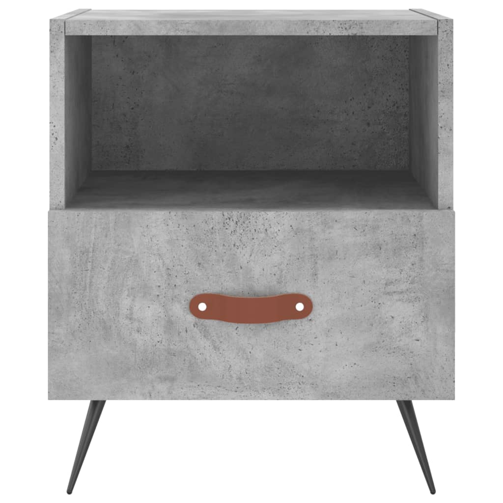 Mesita Noche 2 Uds Madera Ingeniería Gris Hormigón 40x35x47,5cm_4