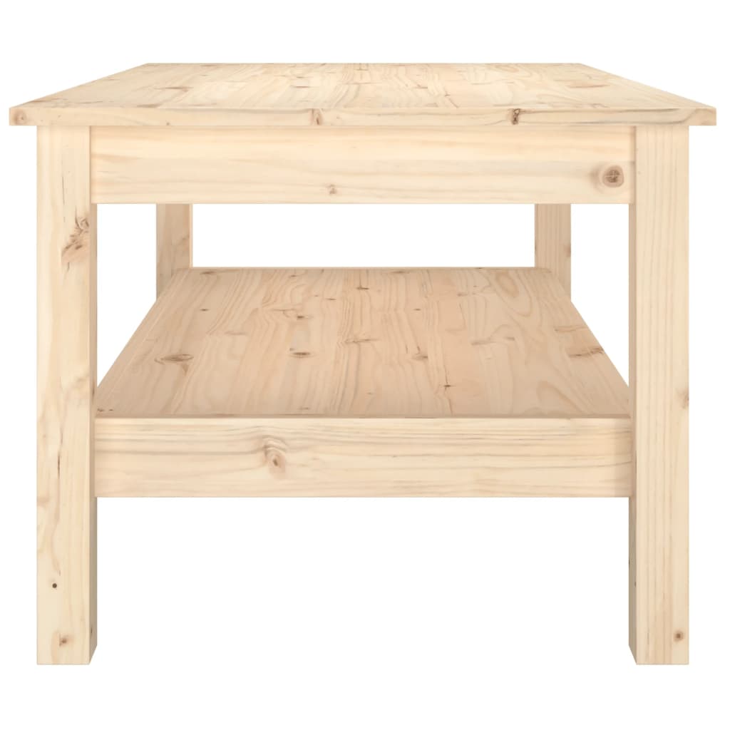 Mesa De Centro De Madera Maciza De Pino 80x50x40 Cm_2
