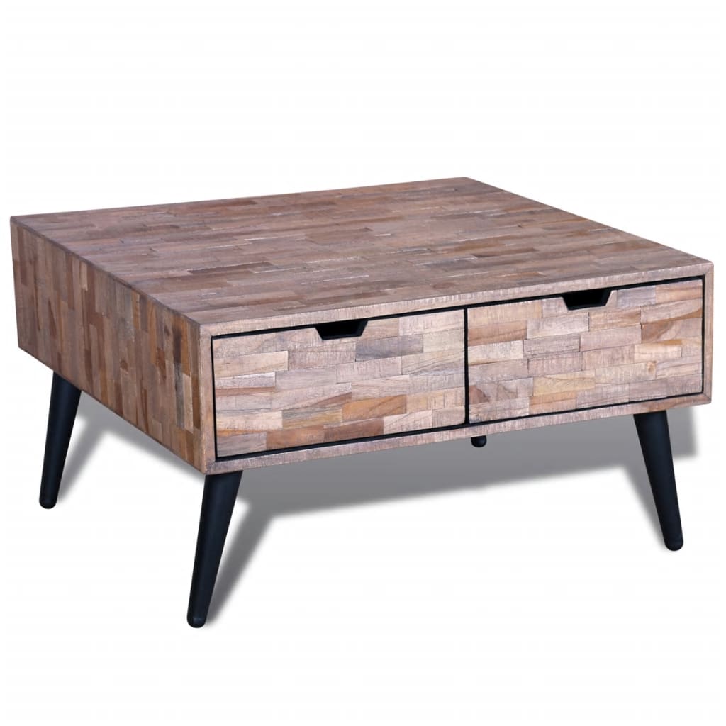 Mesa De Centro Con 4 Cajones Madera De Teca Reciclada_0