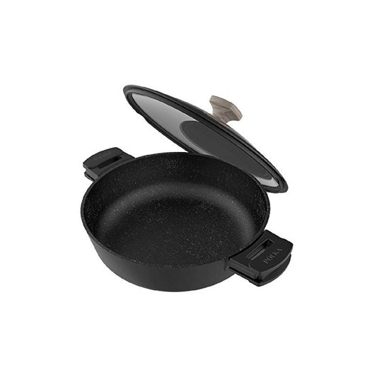 Olla Baja Polka Excellence 28 Low Pot Force. Diámetro 28 Cm, Aluminio Fundido, Revestimiento Antiadherente, Apta Para Todo Tipo De Cocinas Y Lavavaj_0