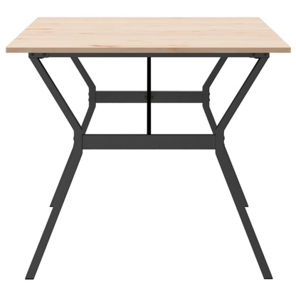Mesa De Comedor Marco Y Madera Maciza Pino Y Acero 180x90x75cm_3