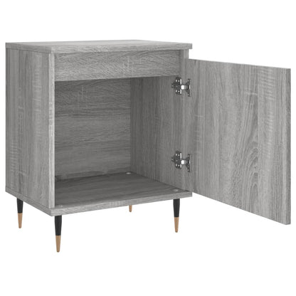 Mesita De Noche Madera De Ingeniería Gris Sonoma 40x30x50 Cm_4