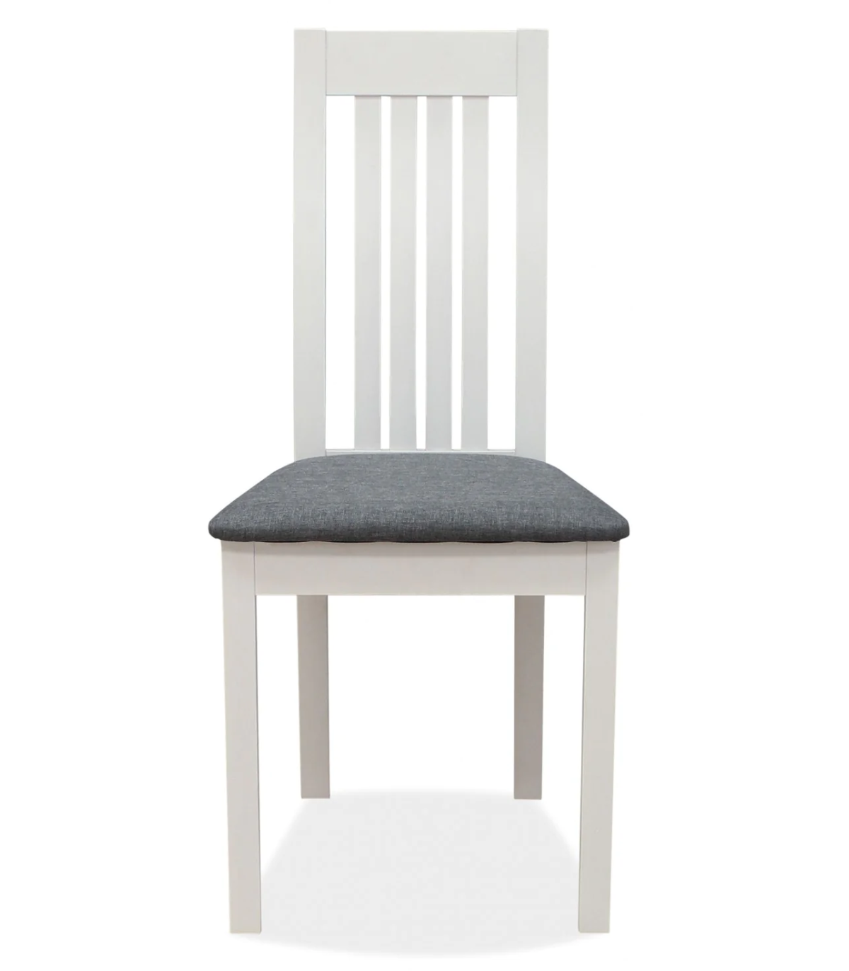 Pack De 2 Sillas Modelo Isaba Acabado Blanco, Tapizado Gris 96cm(alto) 45cm(ancho) 50cm(largo)_1