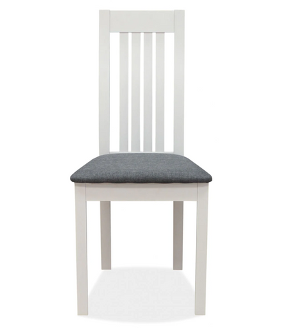 Pack De 2 Sillas Modelo Isaba Acabado Blanco, Tapizado Gris 96cm(alto) 45cm(ancho) 50cm(largo)_1