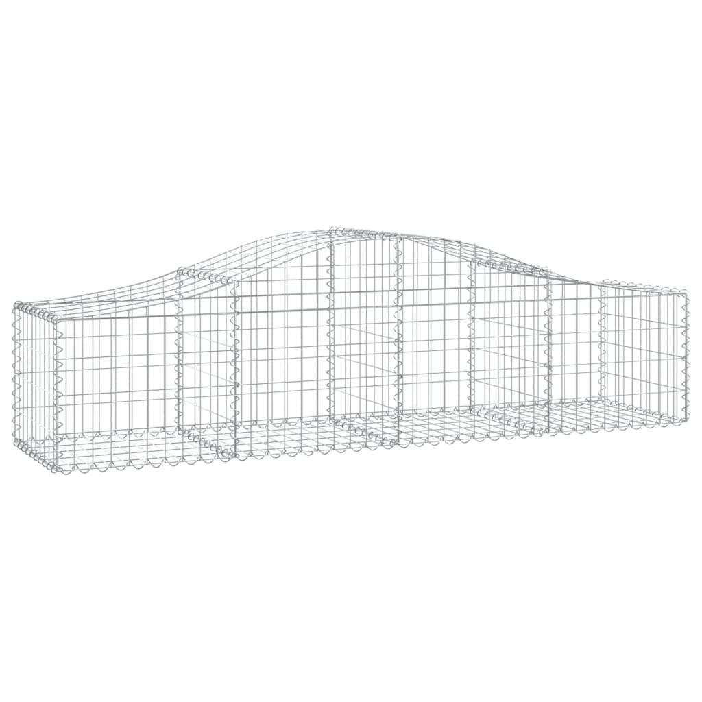 Cestas De Gaviones 7 Uds Forma De Arco Hierro 200x50x40/60 Cm_2