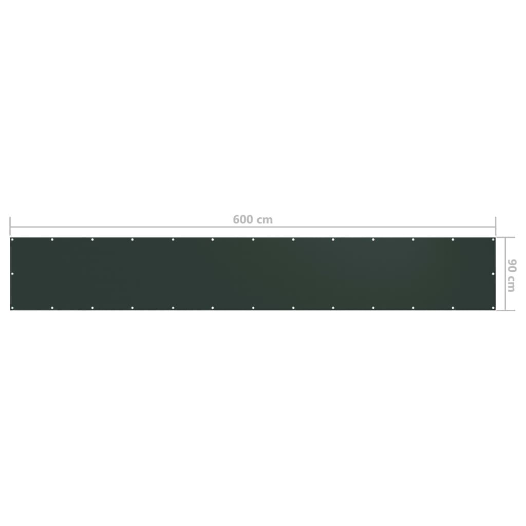 Vidaxl Toldo Para Balcón Tela Oxford Verde Oscuro 90x600 Cm_2