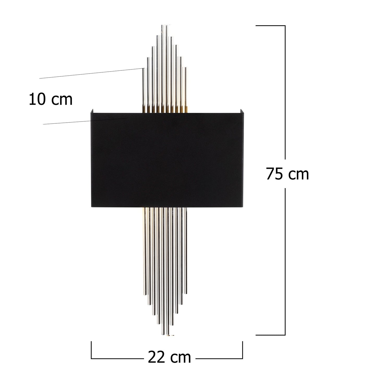 Aplique De Pared Recto, Metal , Negro

plata, 75x10x22, Casquillo E 27 Max 40 W_1