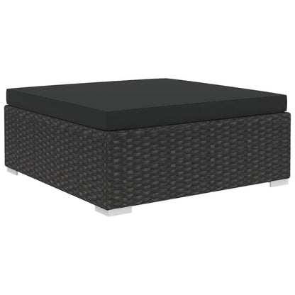Vidaxl Set De Muebles De Jardín 9 Pzas Y Cojines Ratán Sintético Negro_4