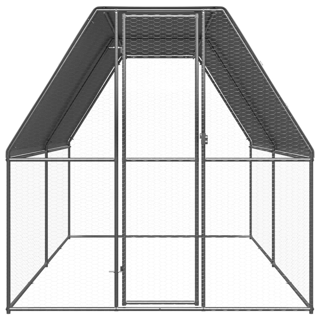 Vidaxl Jaula Gallinero De Acero Galvanizado 2x4x2 M_1