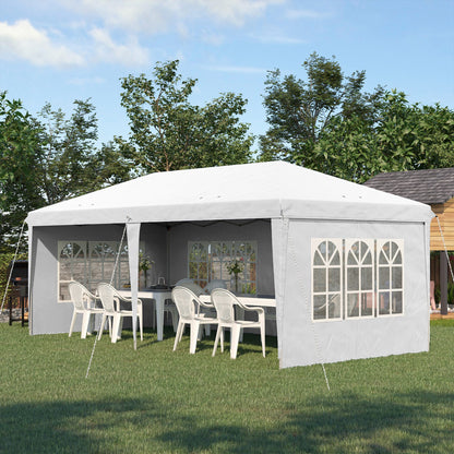 Outsunny Carpa Plegable 6x3 M Con 4 Laterales Desmontables 4 Ventanas_1