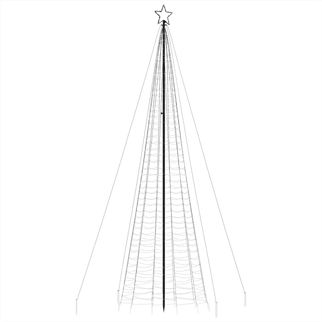 Vidaxl Árbol De Navidad Led Con Estacas 1534 Leds Blanco Cálido 500 Cm_4