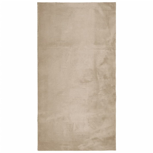 Vidaxl Alfombra De Pelo Corto Suave Lavable Huarte Arena 60x110 Cm_0