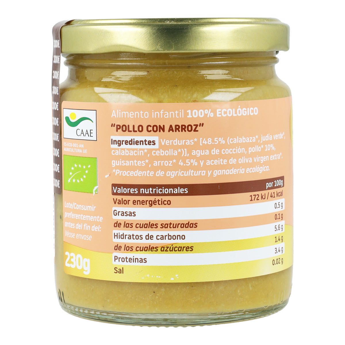 Pack 3x Tarrito BIO Pollo con Arroz +6 meses Smileat 230g