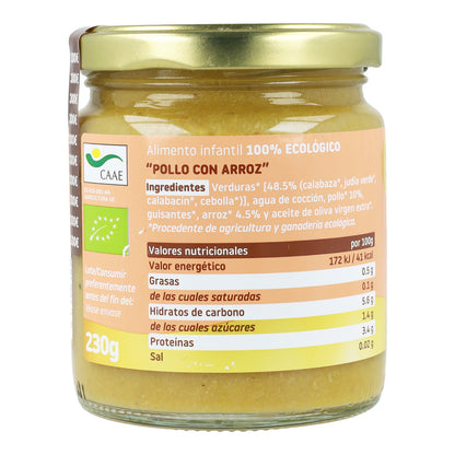 Pack 3x Tarrito BIO Pollo con Arroz +6 meses Smileat 230g