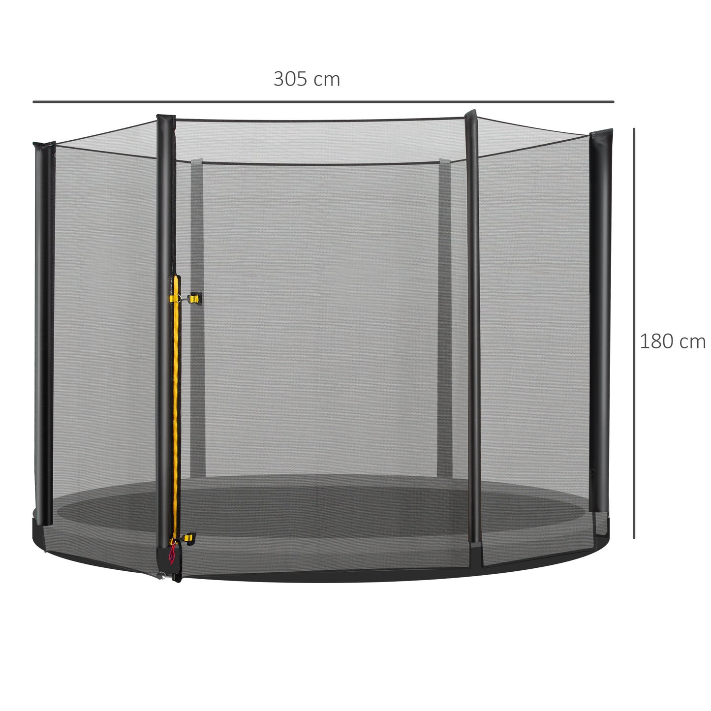 Homcom Red De Seguridad De Reemplazo Para Trampolín Redondo Ø305 Cm Negro_2