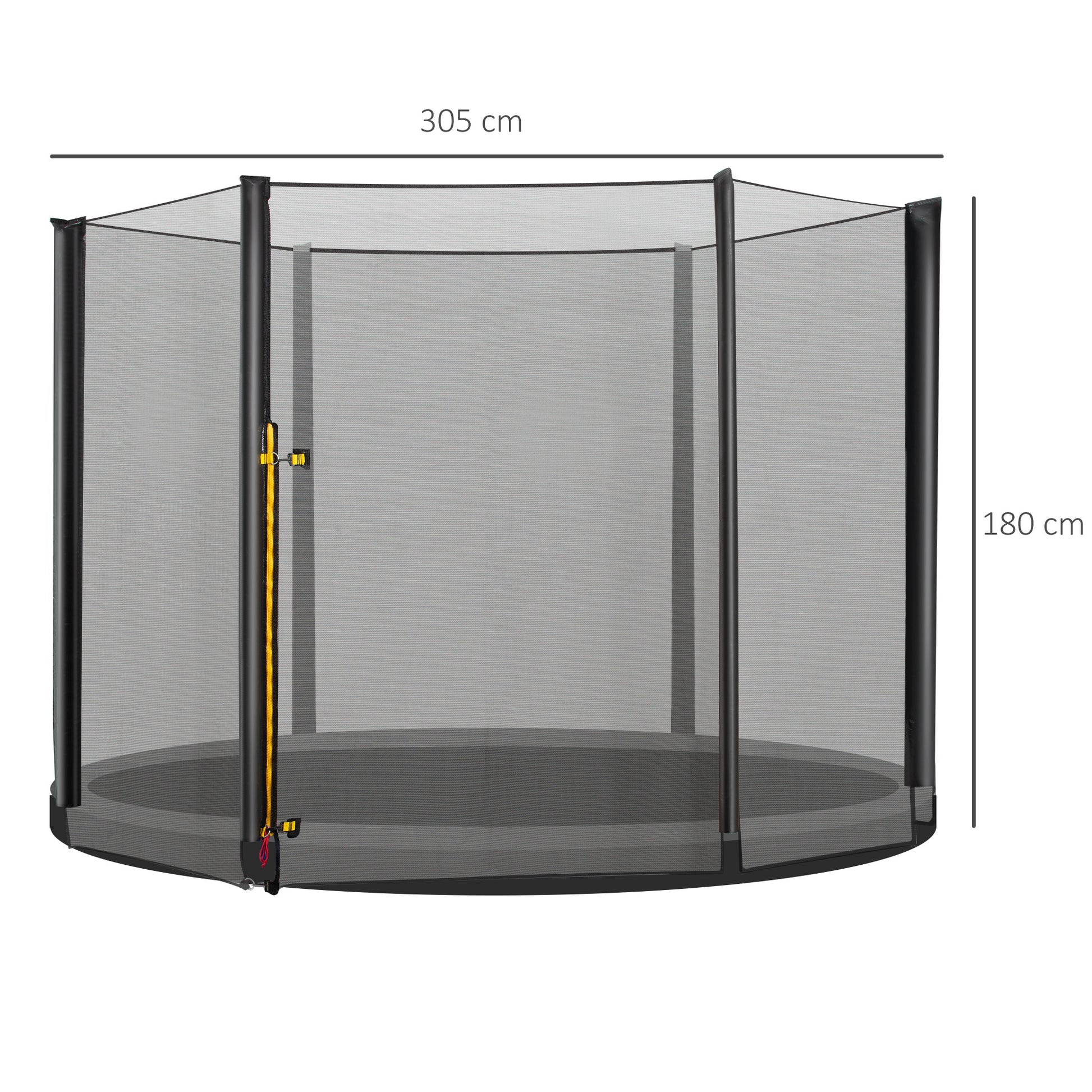 Homcom Red De Seguridad De Reemplazo Para Trampolín Redondo Ø305 Cm Negro_2