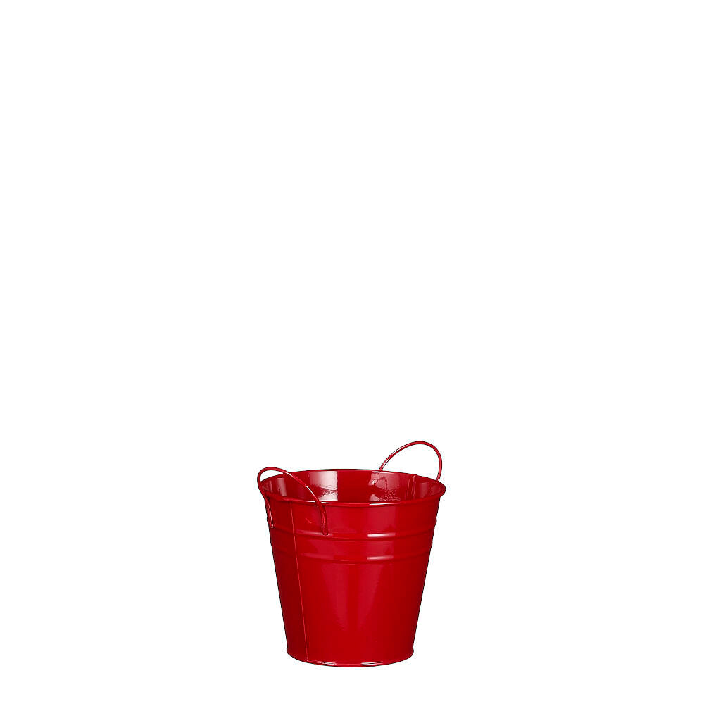 Cubo Color Rojo Con Asas 13cm_0