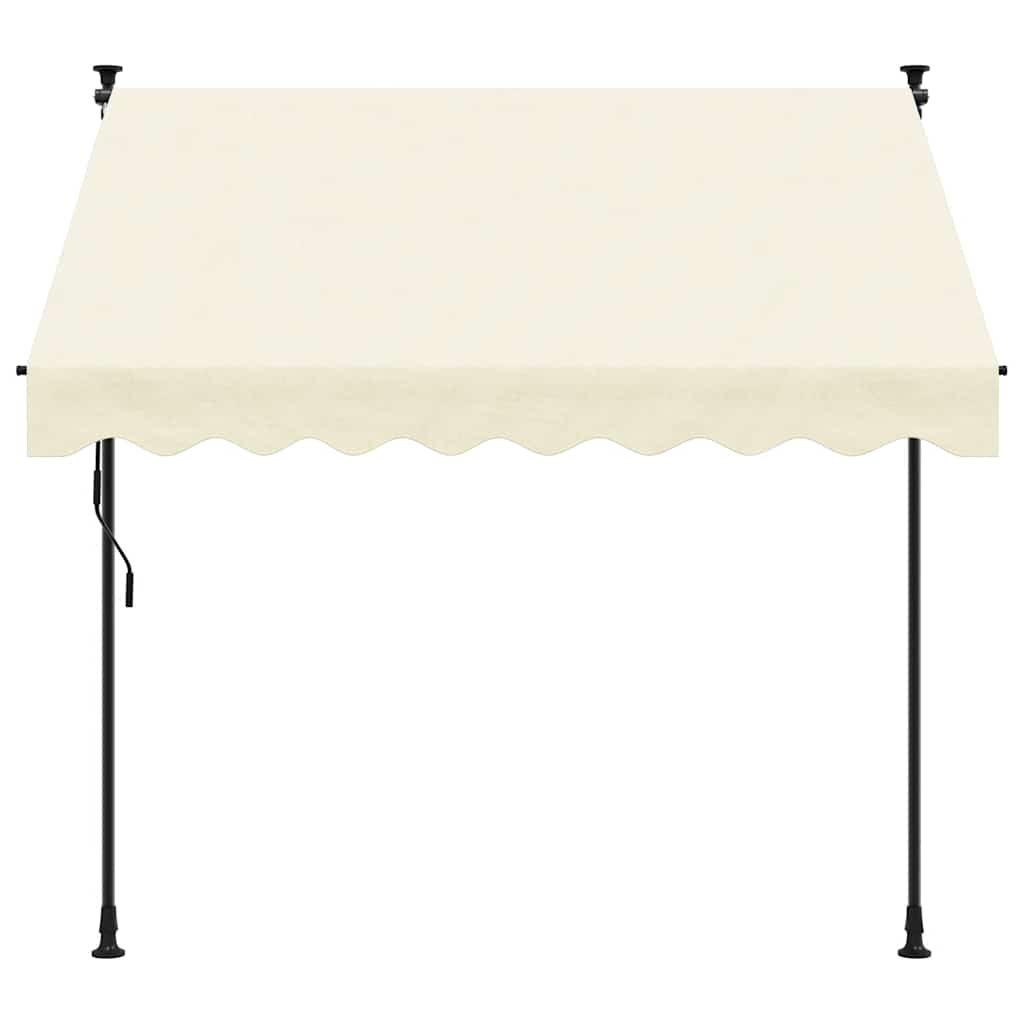 Toldo Retráctil De Tela Y Acero Crema 250x150 Cm_2
