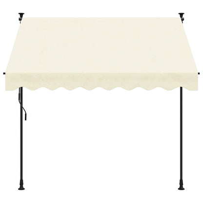 Toldo Retráctil De Tela Y Acero Crema 250x150 Cm_2