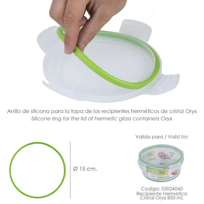 Anillo Silicona Para Recipiente Hermetico Cristal Redondo  850 Ml._1