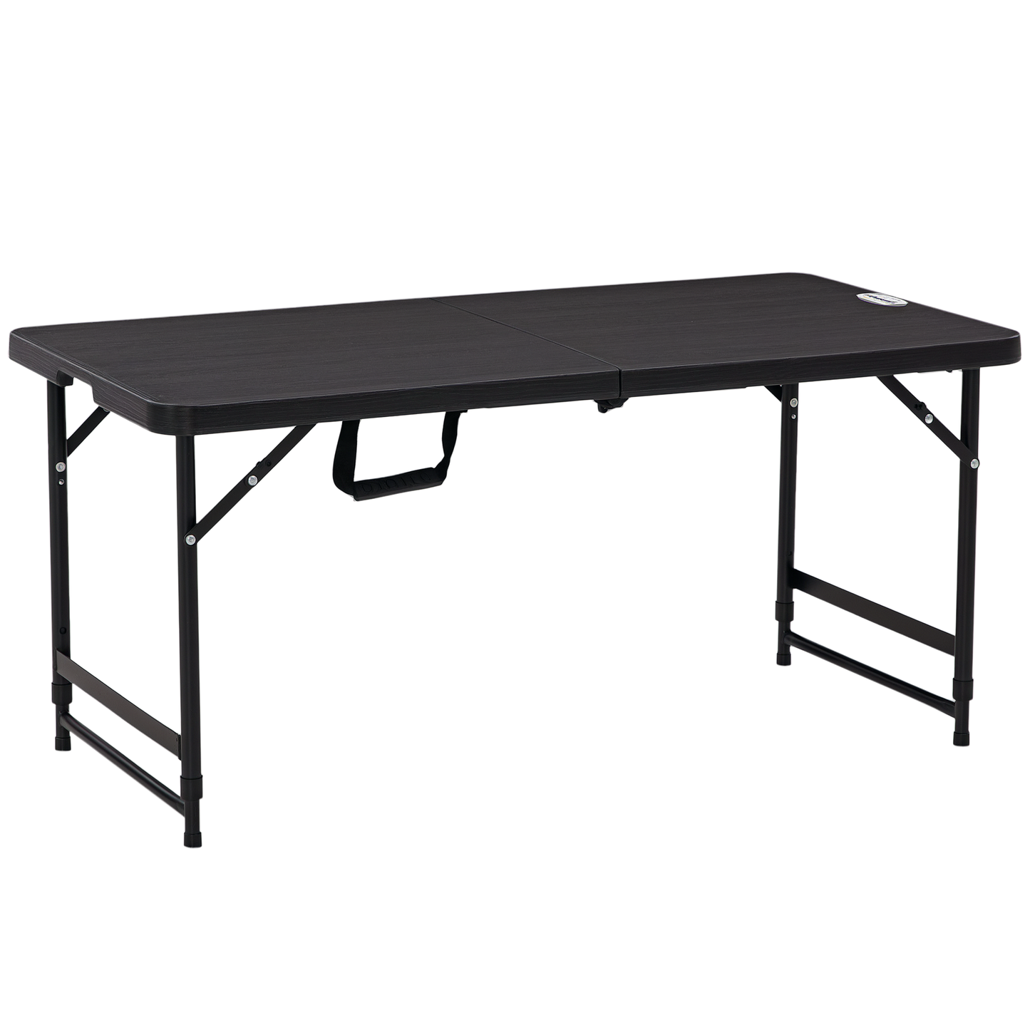 Outsunny Mesa De Jardín Plegable Con Altura Ajustable 118x60x56-74cm Gris Oscuro_0