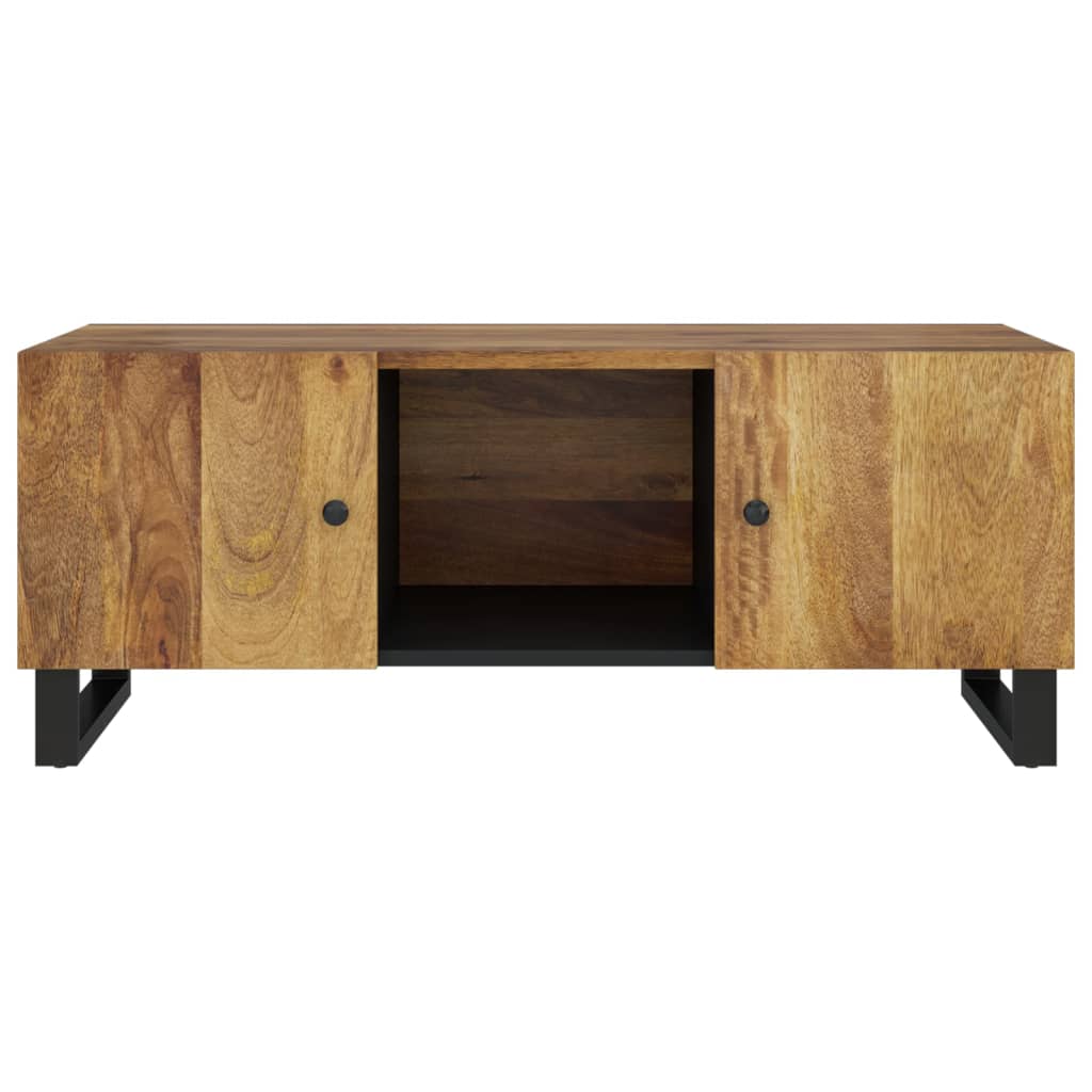 Mesa De Centro Madera Maciza Mango Y Contrachapada 100x54x40 Cm_2