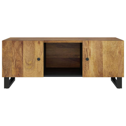 Mesa De Centro Madera Maciza Mango Y Contrachapada 100x54x40 Cm_2