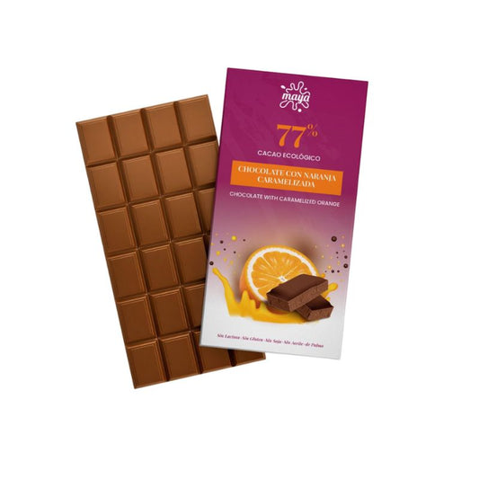 Chocolate De Naranja Caramelizada 77% Maya Organic 75g_0