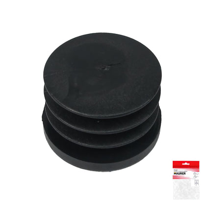 Contera Redonda Interior Negra 32mm. Blister 4 Piezas.