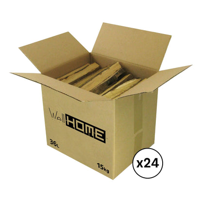 Set 24 Cajas De Leña 360kg (24x15kg) Haya Seca, Palos 30-50cm_1