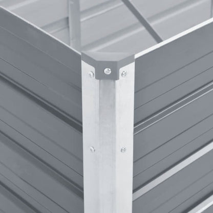 Arriate De Jardín De Acero Galvanizado Gris 320x80x77 Cm_5