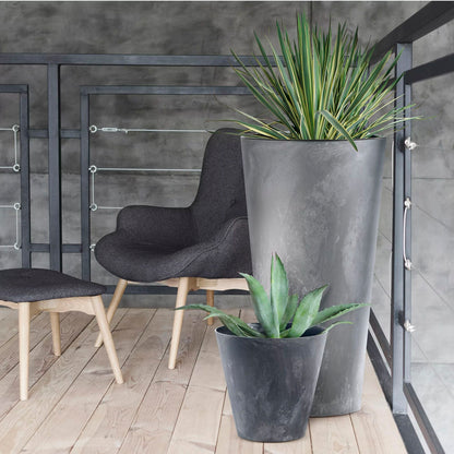 Maceta Tubus Beton Effect 7l., Dimensiones (mm) 250x250x233, Color Marengo_4