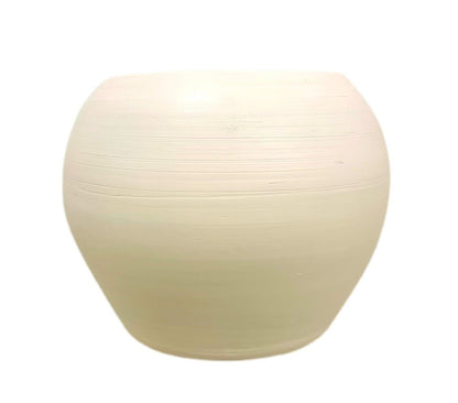 Macetero De Cerámica Esfera Blanco 40cm_1