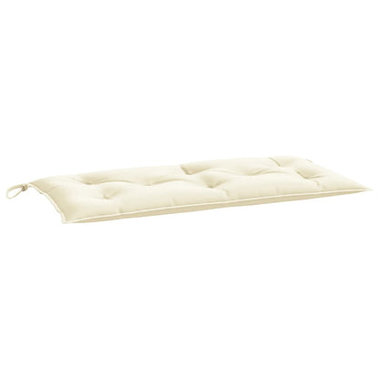 Vidaxl Cojín De Banco De Jardín Tela Oxford Blanco Crema 100x50x7 Cm_0