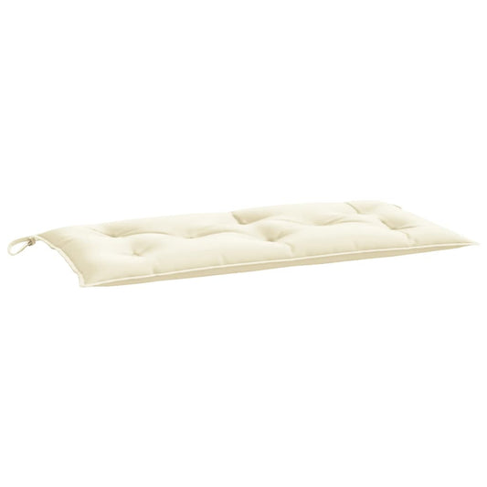 Vidaxl Cojín De Banco De Jardín Tela Oxford Blanco Crema 100x50x7 Cm_0