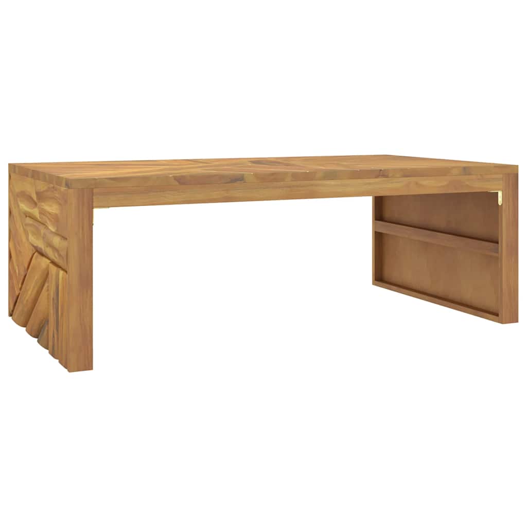 Mesa De Centro Madera Maciza De Teca 110x60x38 Cm_4