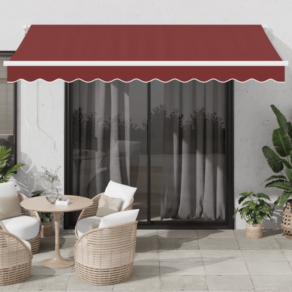 Toldo Retráctil Manual Color Burdeos 350x250 Cm_1
