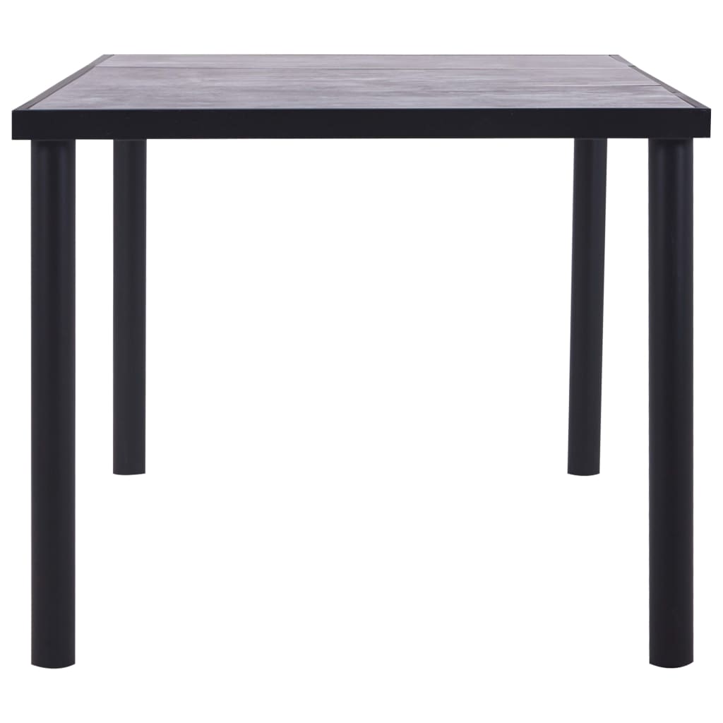 Mesa De Comedor De Mdf Negro Y Gris Hormigón 200x100x75 Cm_1
